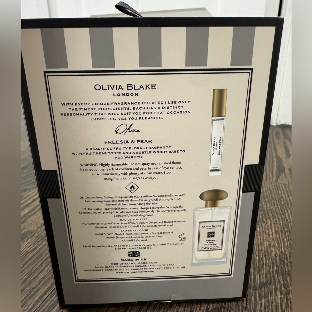 NEW Olivia Blake London's Freesia & Pear Perfume Travel Duo Set - Picture 4 of 5